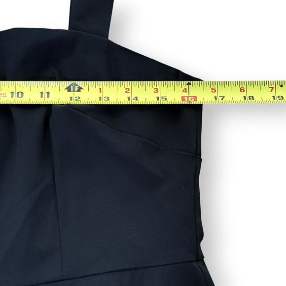 J. Crew Womens 10 Black Fit & Flare Mini Dress Sleeveless Square Neck Ruffle Hem - Picture 12 of 15